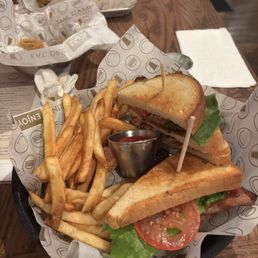 Turkey club with fries Turkey club with fries