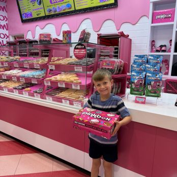 Pinkbox Doughnuts - My grandson was so excited to hold the box of donuts we had picked out. - Donuts Near Me - Primm, Nevada