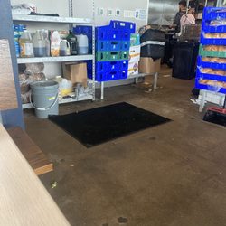 Food and debris on floor