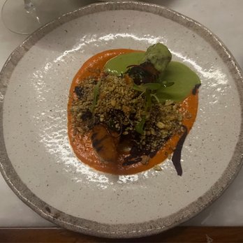 Tendril - Entree: Chargrilled squash . peanut sage crumble . muhammara. red cabbage . port - Restaurants Near Me
