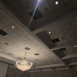 Ten Oaks Ballroom & Conference Center - No spot lights.  Too dark with dim lights.