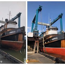 Commodore's Boats - Swell before and after work at Commodores Boats