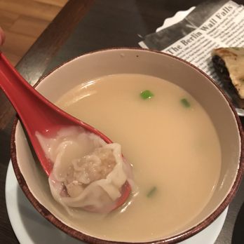 Reren Lamen & Bar - Wonton soup - it may look a tad plain but is so full of flavor! - Ramen Near Me - Washington, DC, District of Columbia