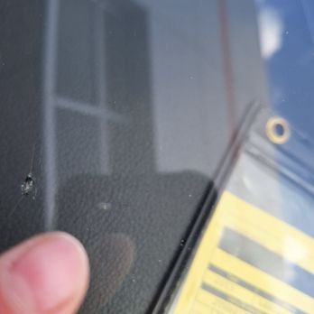 Auto Glass Concepts - Rockchip after repair. (RIGHT side ONLY) Left side was repaired by another company previously - Auto Glass Services Near Me