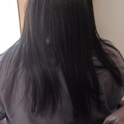 Flat ironed after wash