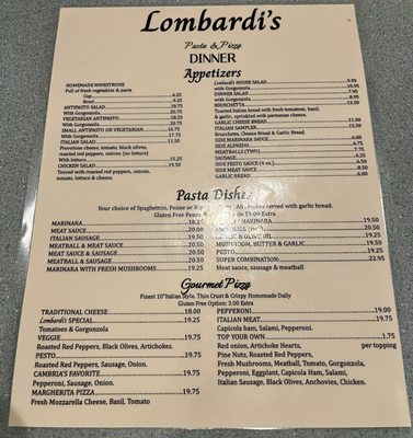 Menu photo 4 Lombardi's Cambria, CA