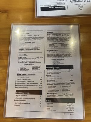 Menu photo 1 Casero Kitchen Table Owen Sound, ON Menu photo 1 Casero Kitchen Table Owen Sound, ON