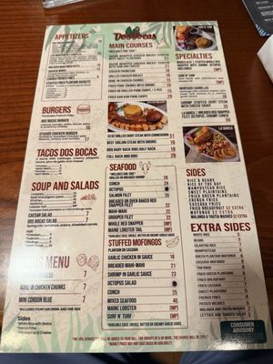 Menu photo 2 Dos Bocas Restaurant Kissimmee, FL