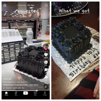 Cakes By Creme de la Creme - The left is what my daughter wanted, and the right is what we got. It was spot on, and she loved it. - Patisserie/Cake Shop Near Me - Renton, Washington Cakes By Creme de la Creme - The left is what my daughter wanted, and the right is what we got. It was spot on, and she loved it. - Patisserie/Cake Shop Near Me - Renton, Washington
