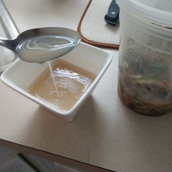 Pho Cafe - The cold broth from the joke of a soup...pours like water... you've been warned. - Vietnamese Near Me - Wilmington, North Carolina