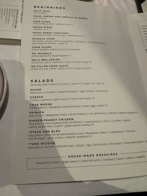 Menu photo 3 Char Restaurant Nashville, TN