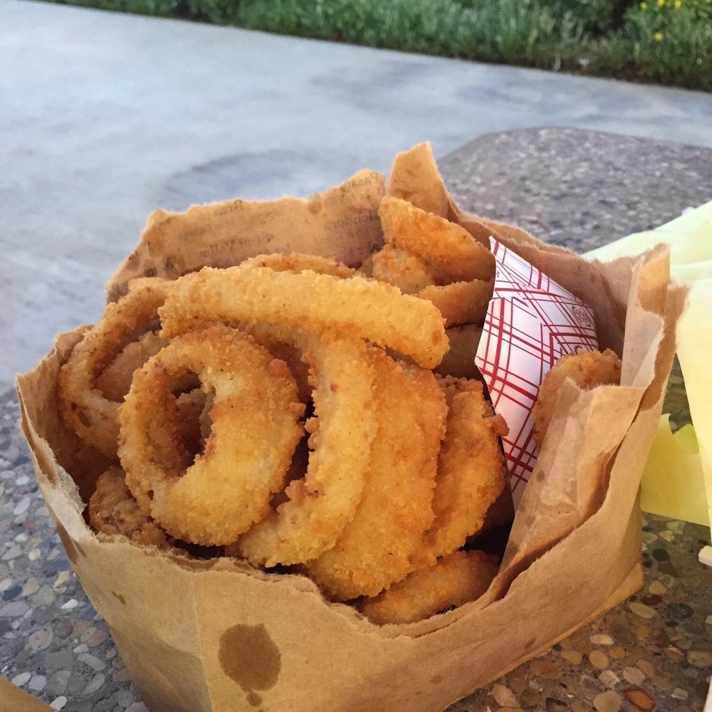 The Hat - Onion rings... The picture makes them look smaller than they were. - Fast Food Near Me - Glendora, California The Hat - Onion rings... The picture makes them look smaller than they were. - Fast Food Near Me - Glendora, California