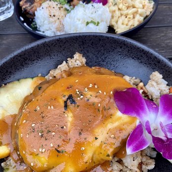 The Switchboard - Korean Loco Moco and the Hawaiian plate with Teri Huli Huli Chicken. - Hawaiian Near Me - Oceanside, California