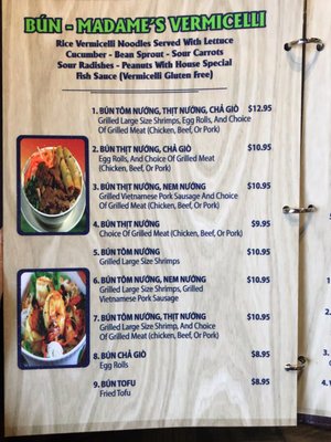 Menu photo 3 Madame Pho Kenosha, WI