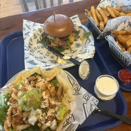 taco salad and Burger & Fries taco salad and Burger & Fries