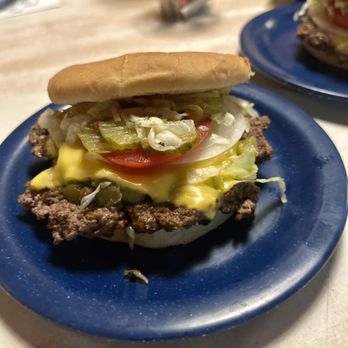 The Original Owl Bar & Cafe - Goodness on a bun! Green Chile cheeseburger - American Near Me - San Antonio, New Mexico