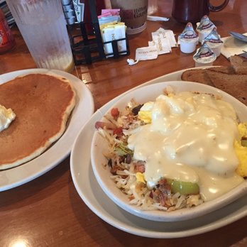 Samantha's Restaurant - Samantha's Scrambler with a Chocolate Chip Pancake. - Breakfast & Brunch Near Me - North Canton, Ohio