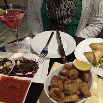 Labebe Prime - Fried calamari, duck confit, spinach pies, cosmo - Mediterranean Near Me - North Brunswick, New Jersey