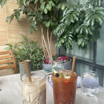 Alter Ego Tempe - Bloody Mary and iced chai latte - New American Near Me - Tempe, Arizona