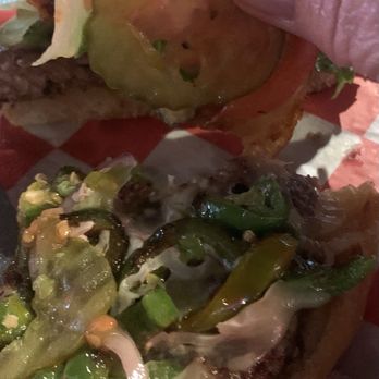 The Office Bar And Grill - Get Fired... burger loaded with tasty Jalapeños and bacon! - New American Near Me - Pleasanton, Texas