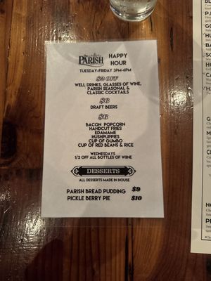 Menu photo 1 The Parish Tucson, AZ