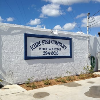 Kirk Fish - a sign on the side of a building - Seafood Markets Near Me - Goodland, Florida Kirk Fish - a sign on the side of a building - Seafood Markets Near Me - Goodland, Florida