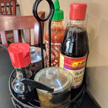 Pho Fresh - Spice caddy on tables - Vietnamese Near Me - Rancho Cordova, California Pho Fresh - Spice caddy on tables - Vietnamese Near Me - Rancho Cordova, California
