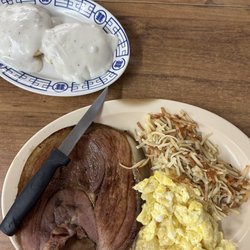 GRILL 57 - Country ham eggs hash browns biscuits and gravy
