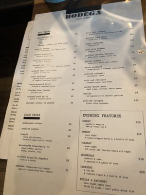 Menu photo 4 Bodega 124th Street Edmonton, AB