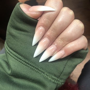 Posh Nails - Long stiletto ombré powder nails done by Linda - Nail Salons Near Me - Portland, Oregon Posh Nails - Long stiletto ombré powder nails done by Linda - Nail Salons Near Me - Portland, Oregon