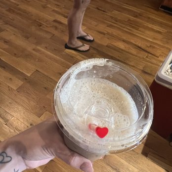 The French Press - Cute little heart straws! Picture is an iced brown sugar latte with oat milk. - Coffee & Tea Near Me - Waynesboro, Virginia The French Press - Cute little heart straws! Picture is an iced brown sugar latte with oat milk. - Coffee & Tea Near Me - Waynesboro, Virginia