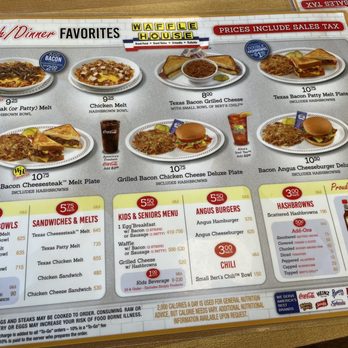 Waffle House - the menu for the waffle house - Breakfast & Brunch Near Me - Roanoke Rapids, North Carolina