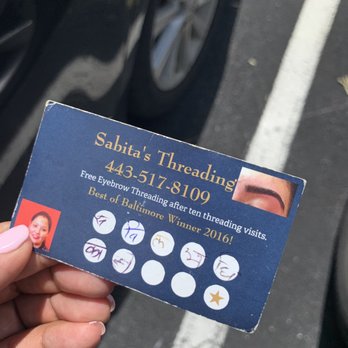Sabita's Threading & Spa - Loyalty card! - Threading Services Near Me - Baltimore, Maryland Sabita's Threading & Spa - Loyalty card! - Threading Services Near Me - Baltimore, Maryland