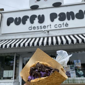 Puffy Pandy - Ube + Oreo icre cream puffy - Desserts Near Me - Seattle, Washington