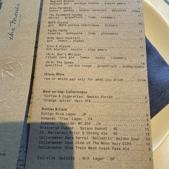 The Morris - Menu April 26' - New American Near Me - San Francisco, California The Morris - Menu April 26' - New American Near Me - San Francisco, California