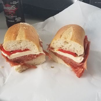 Benanti's Italian Delicatessen - Hot supasad, fresh mutz, roasted red peppers on fresh Italian bread. Excellent. - Delis Near Me - Bayonne, New Jersey