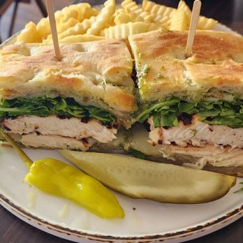 Jinky’s Cafe - Pesto Chicken Ciabatta with fries - Breakfast & Brunch Near Me - Los Angeles, California