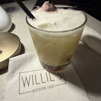 Willies Modern Fare - Specialty cocktail- makers sour - Modern European Near Me - Rancho Mirage, California