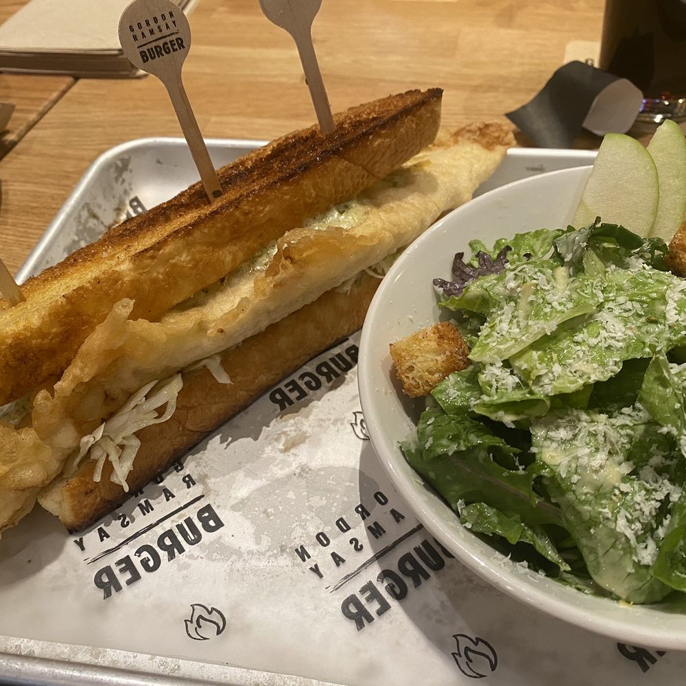 Gordon Ramsay Burger - Fish and crisps sandwich - Burgers Near Me - Coquitlam, British Columbia Gordon Ramsay Burger - Fish and crisps sandwich - Burgers Near Me - Coquitlam, British Columbia