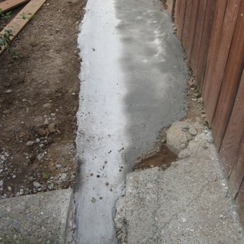 Colton’s Concrete - 8 X1 ft. gutter is 2ft. wide,,, but Colton, says he hasn't deviated from the original contract. - Masonry/Concrete Near Me