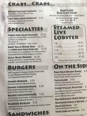 Menu photo 4 Ths Raw Bar Cape May, NJ