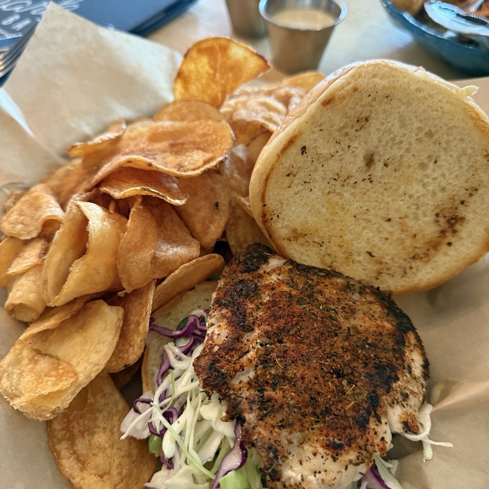 Shark Bar and Kitchen - Flounder Sandwich - Seafood Near Me - Wrightsville Beach, North Carolina Shark Bar and Kitchen - Flounder Sandwich - Seafood Near Me - Wrightsville Beach, North Carolina