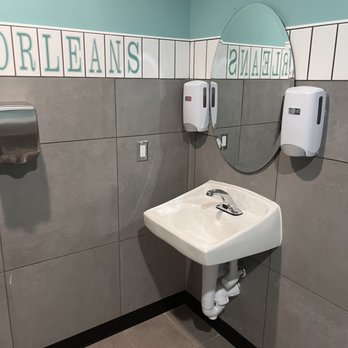 Popeyes Louisiana Kitchen - a sink in a public restroom - Chicken Wings Near Me - High Point, North Carolina Popeyes Louisiana Kitchen - a sink in a public restroom - Chicken Wings Near Me - High Point, North Carolina