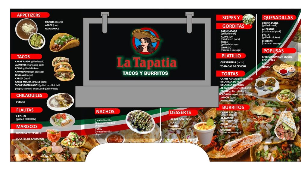 Tacos La Tapatia Food Truck Logo