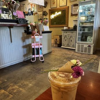 Jasmine Jo - Rose Cake iced coffee w/ mini bouquet - Coffee & Tea Near Me - Tempe, Arizona Jasmine Jo - Rose Cake iced coffee w/ mini bouquet - Coffee & Tea Near Me - Tempe, Arizona