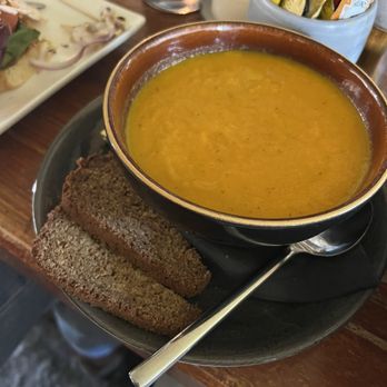 Vaughan's - Carrot and coriander soup - Restaurants Near Me Vaughan's - Carrot and coriander soup - Restaurants Near Me