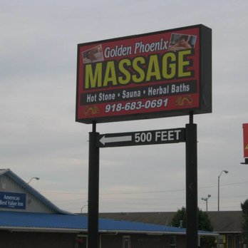 Golden Phoenix Massage - Our sign, we located right by the highway and perfect for truck drivers too. Since we are located right by the gas station. - Massage Near Me - Muskogee, Oklahoma Golden Phoenix Massage - Our sign, we located right by the highway and perfect for truck drivers too. Since we are located right by the gas station. - Massage Near Me - Muskogee, Oklahoma