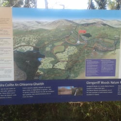 Glengarriff Nature Reserve - The map in the main car park detailing the different walks you can go on
