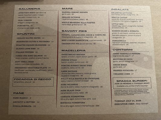 Menu photo 2 Chi Spacca Los Angeles, CA Menu photo 2 Chi Spacca Los Angeles, CA
