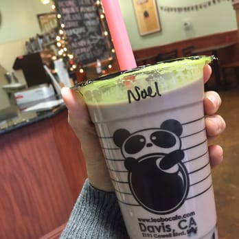 Teabo Café - My taro milk tea! :) doesn't really have a taro flavoring tho :( - Cafes Near Me - Davis, California